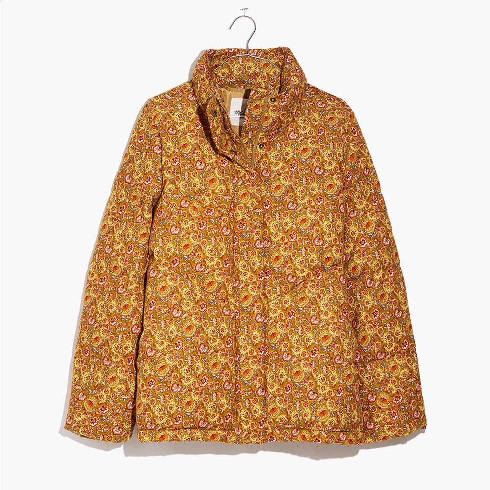 Corduroy Puffer Jacket in Mumbai Floral XS - Picture 4 of 11